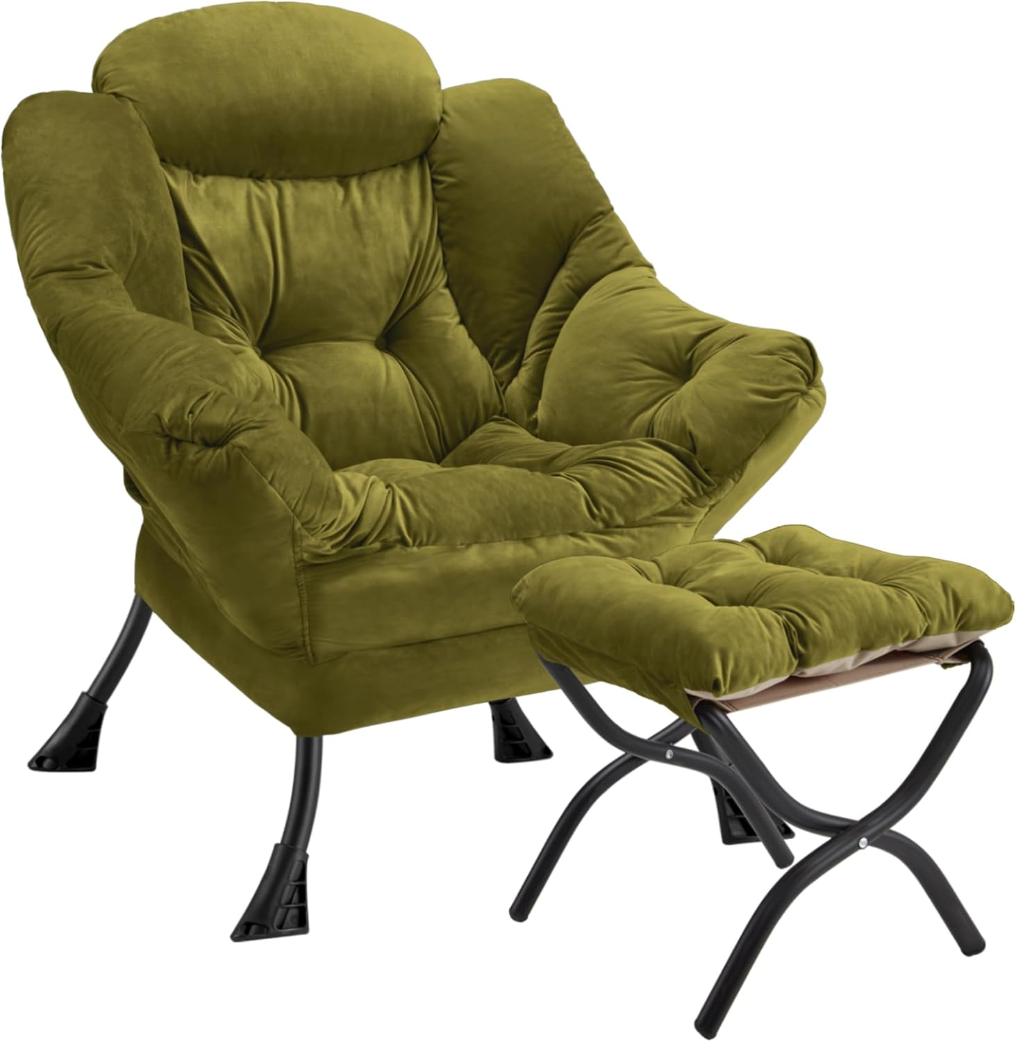 Lazy Chair with Folding Ottoman for Modern Living Spaces