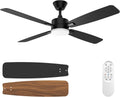 Ceiling Fan 52 in Remote Control DC Motor - Quiet, Dimmable Light