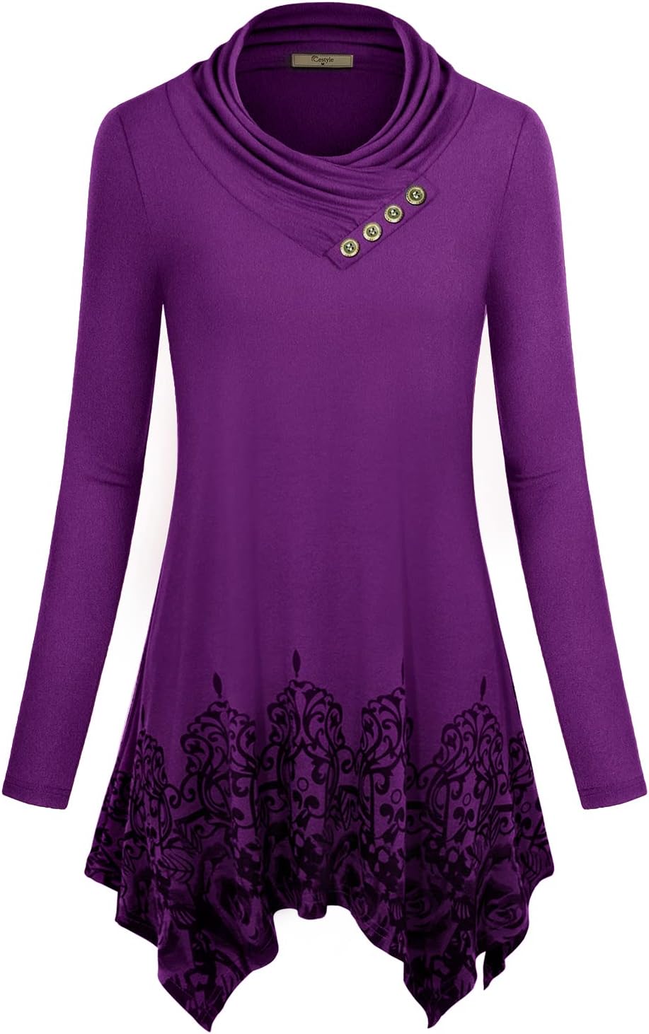 Cestyle Womens Fall Long Sleeve Cowl Neck Tunic Top Review