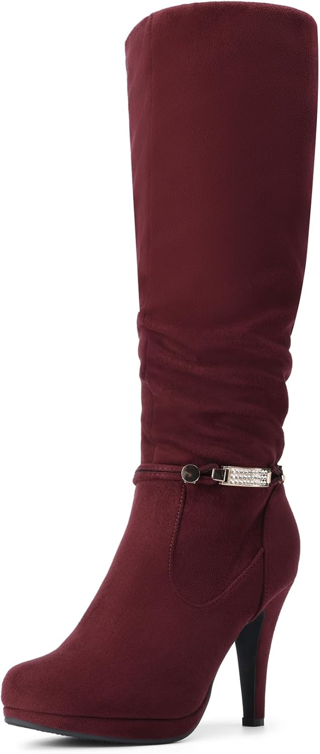 DREAM PAIRS Women's Knee High Platform Heel Boots for Style