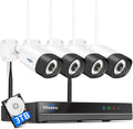 Hiseeu WiFi Security Camera System 5MP Spotlight NVR - Reliable Color