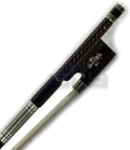 PAITITI 4/4 Violin Bow Red Silver Inlaid Patterned Carbon Fiber