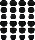 12 Pairs Silicone Earbud Tips for Skullcandy Sesh Evo, S/M/L Black