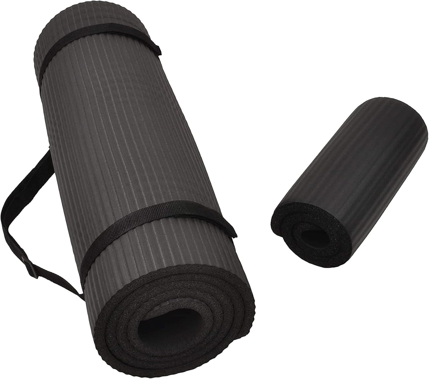 Extra Thick Anti-Tear Yoga Mat, Carry Strap, Multiple Colors - Fitvids