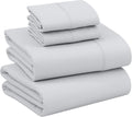 King Size Cotton Percale Sheet Set in Quiet Gray - 4 Piece