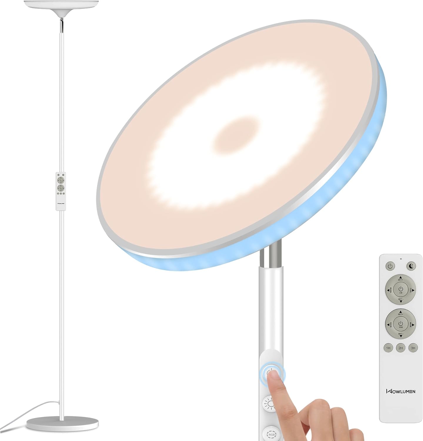 Bright Floor Lamp with Remote Control for Modern Living Spaces