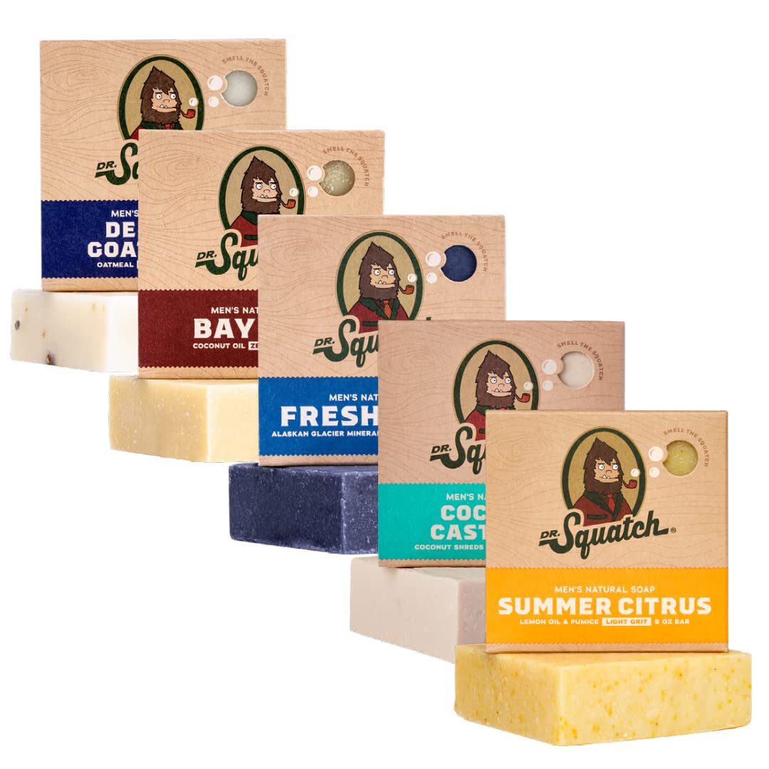 Dr. Squatch Natural Bar Soap Variety Gift Set for Men - 5-Pack