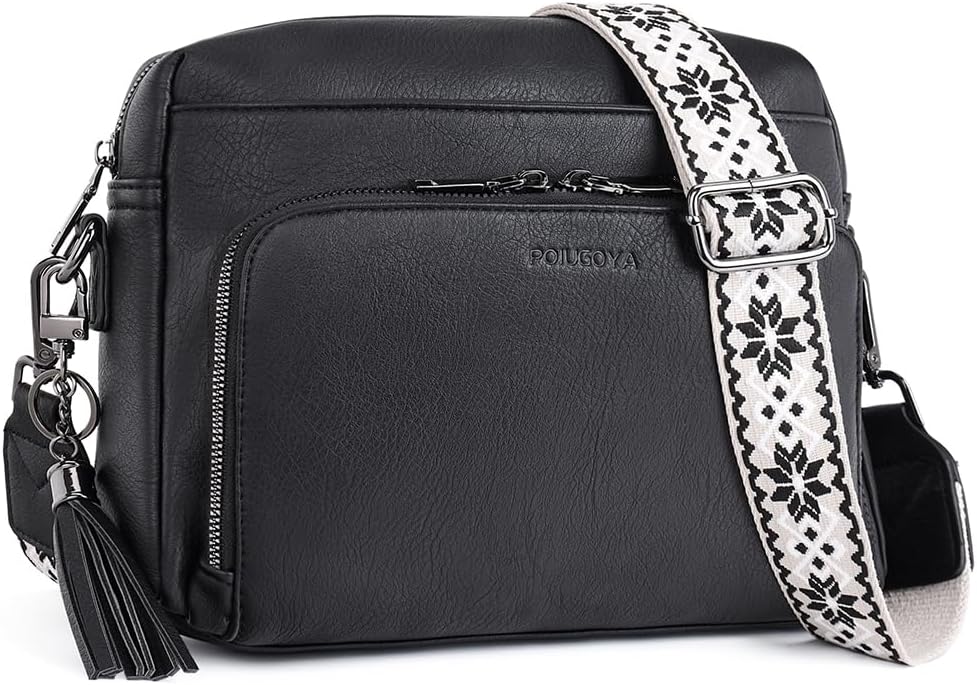 Trendy Vegan Leather Crossbody Purses for Women with Wallet