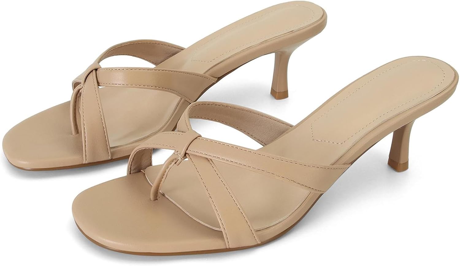 Dsevht Gold Kitten Heel Sandals for Women - Stylish Comfort