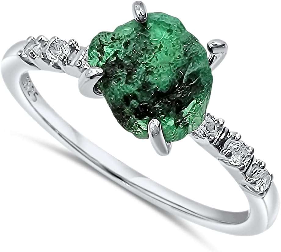 Real Raw Crystal Dainty Ring for Birthstone Gifts and More