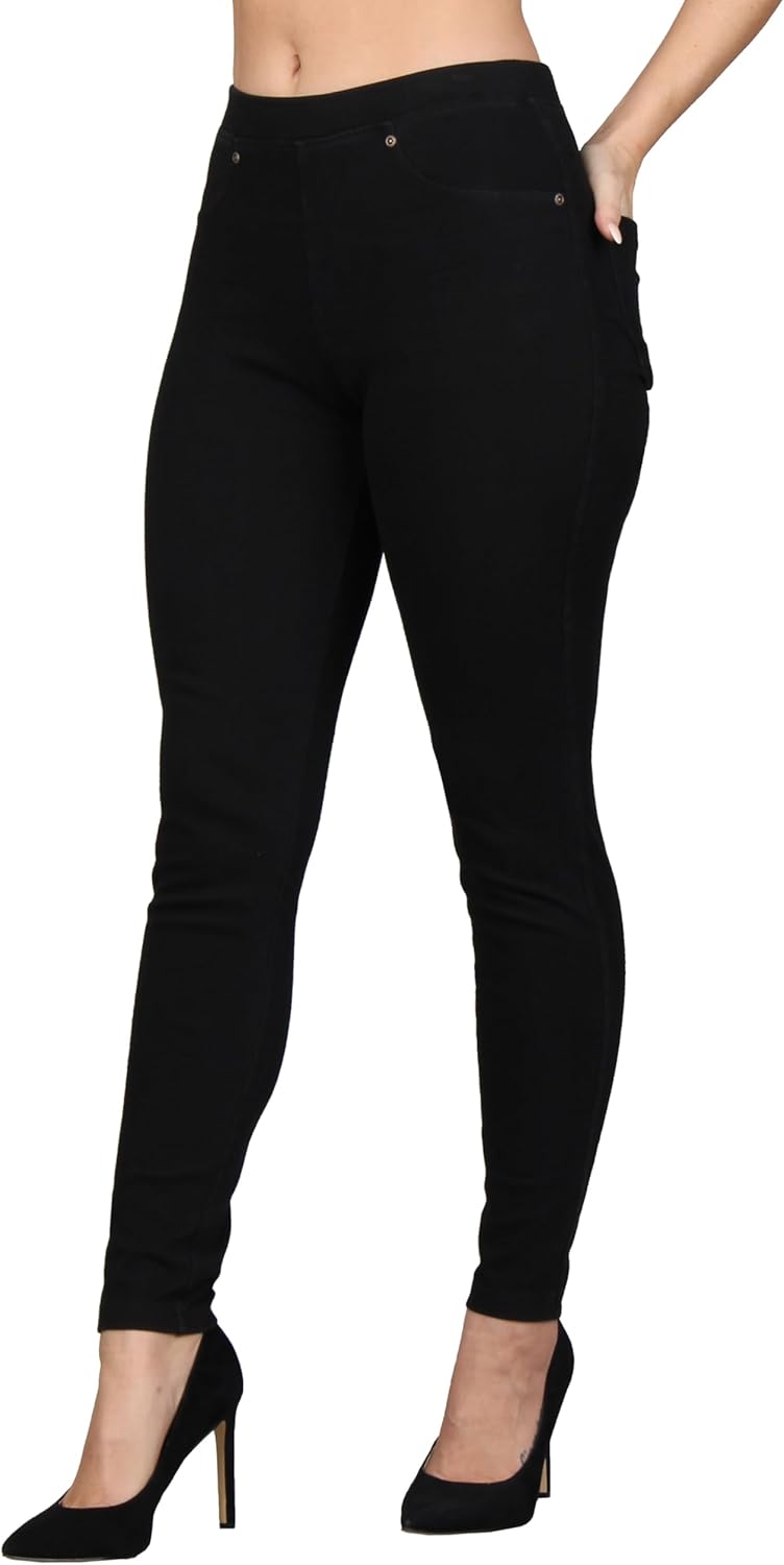 Lildy Women's Denim Jeggings with Premium 4-Way Stretch Fabric