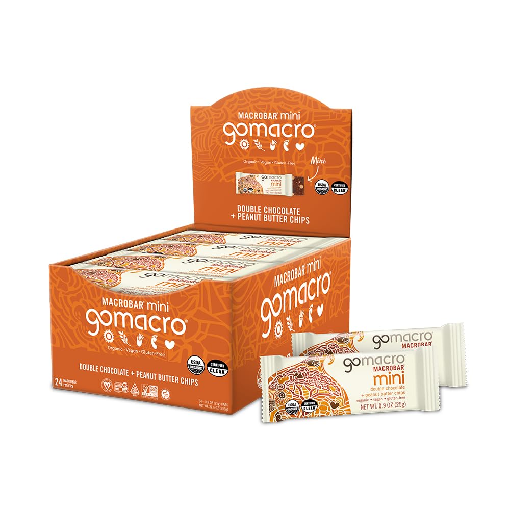 GoMacro MacroBar Mini Organic Vegan Snack Bars - Double Chocolate