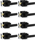 Probrico 8 Pack Passage Door Handle in Matte Black - Modern