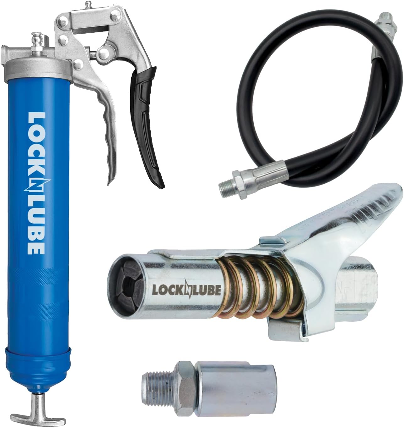 LockNLube Heavy-Duty Pistol Grip Grease Gun for Easy Use