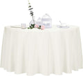 Ascoza 2pack 108 in Ivory Round Tablecloth - Economical Event Upgrade