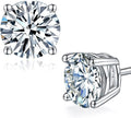 Moissanite Stud Earrings for Women Sterling Silver 925 - Classic
