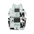 Green Watercolor Animals Arrows Diaper Bag Backpack - Personalized