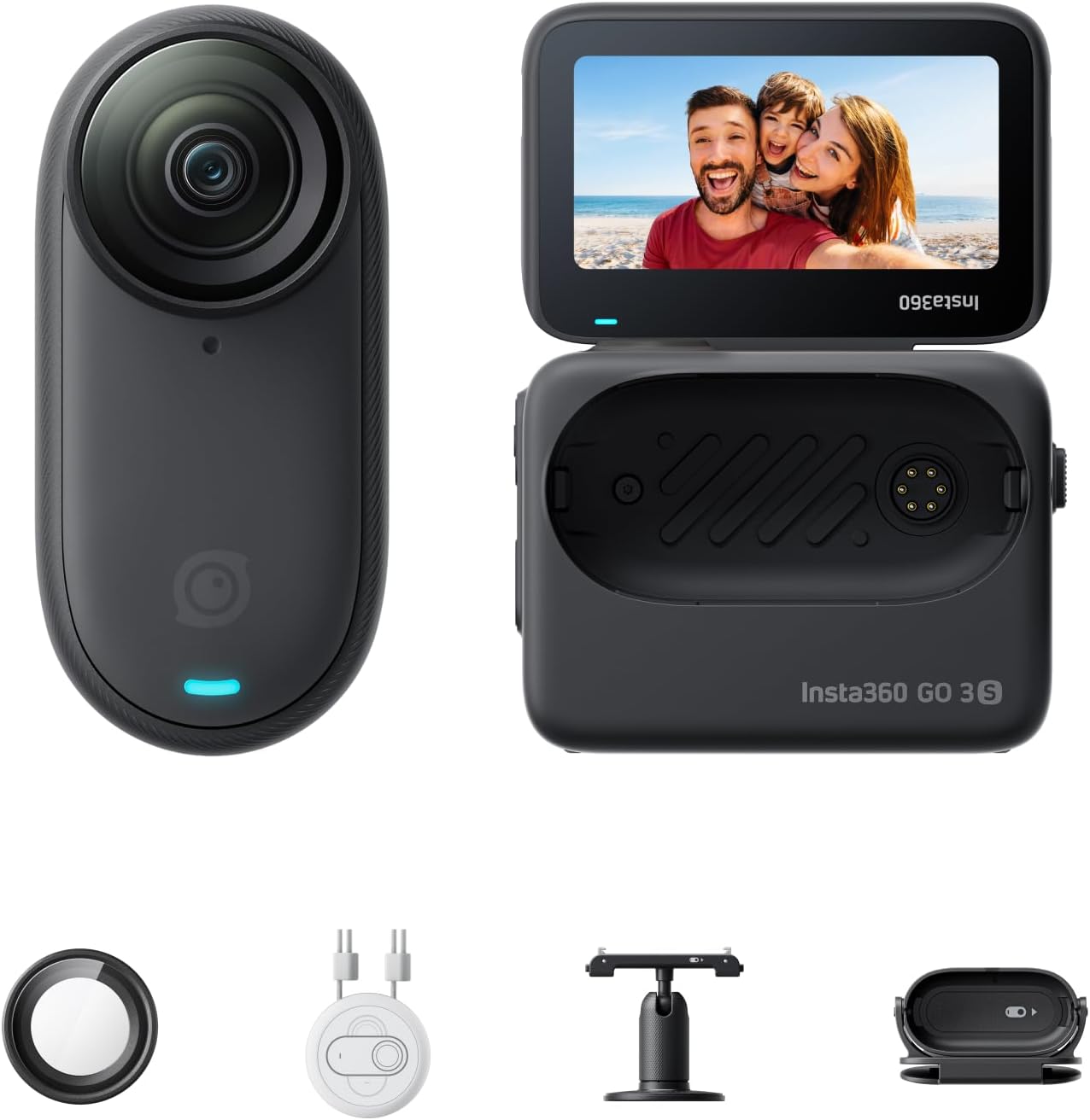 Insta360 GO 3S - 64 GB Black 4K Tiny Portable Vlogging Camera