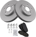 TRQ Front Brake Pad & Rotor Kit Ceramic G-Coated - Quiet, Clean