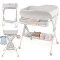 Baby Changing Table with Wheels Portable Folding Diaper Station