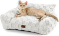 Comfortable Cat Couch Bed for Indoor Cats with Soft Faux Fur