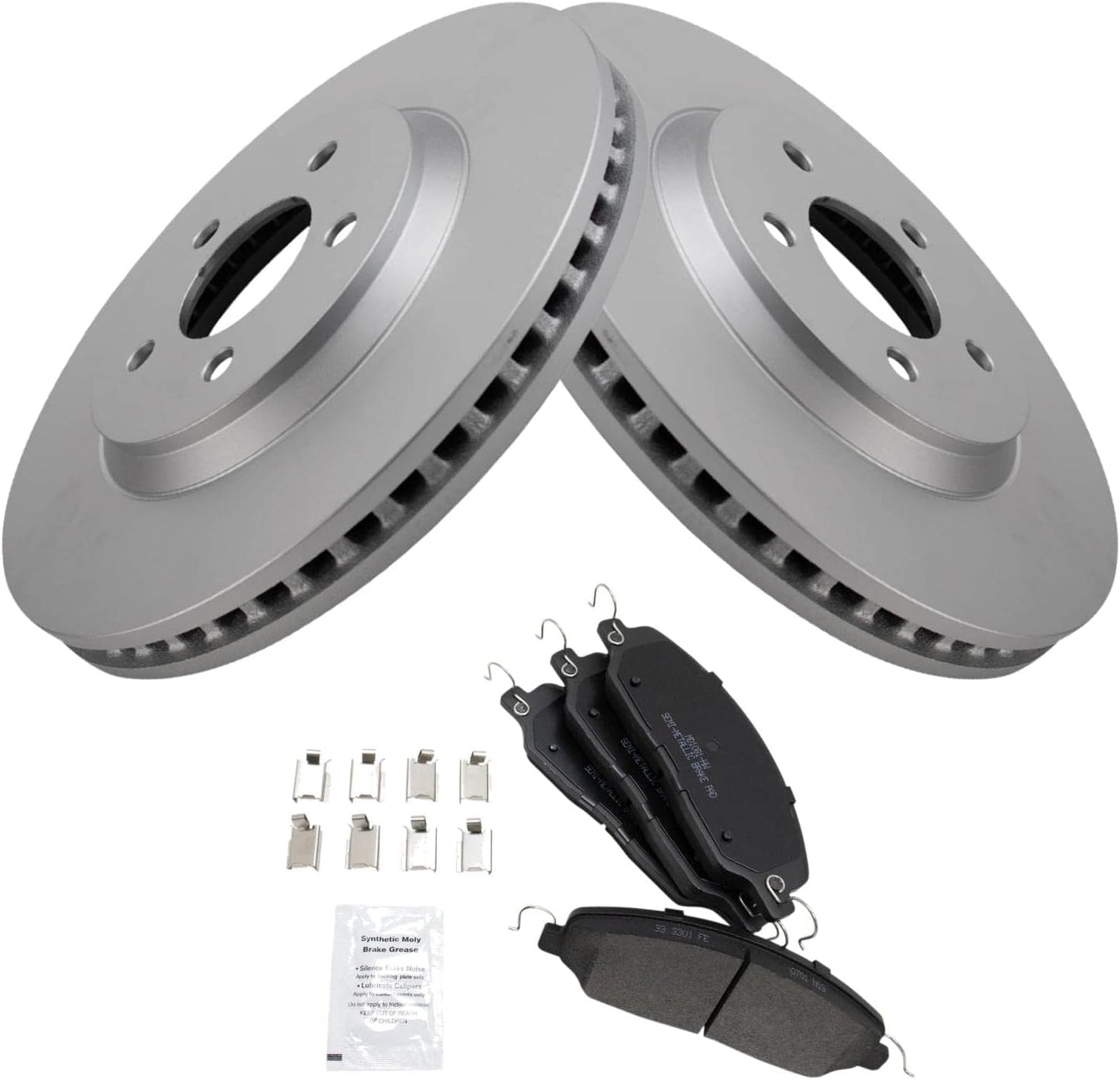 TRQ Front Brake Pad & Rotor Kit for 2005-2014 Ford Mustang