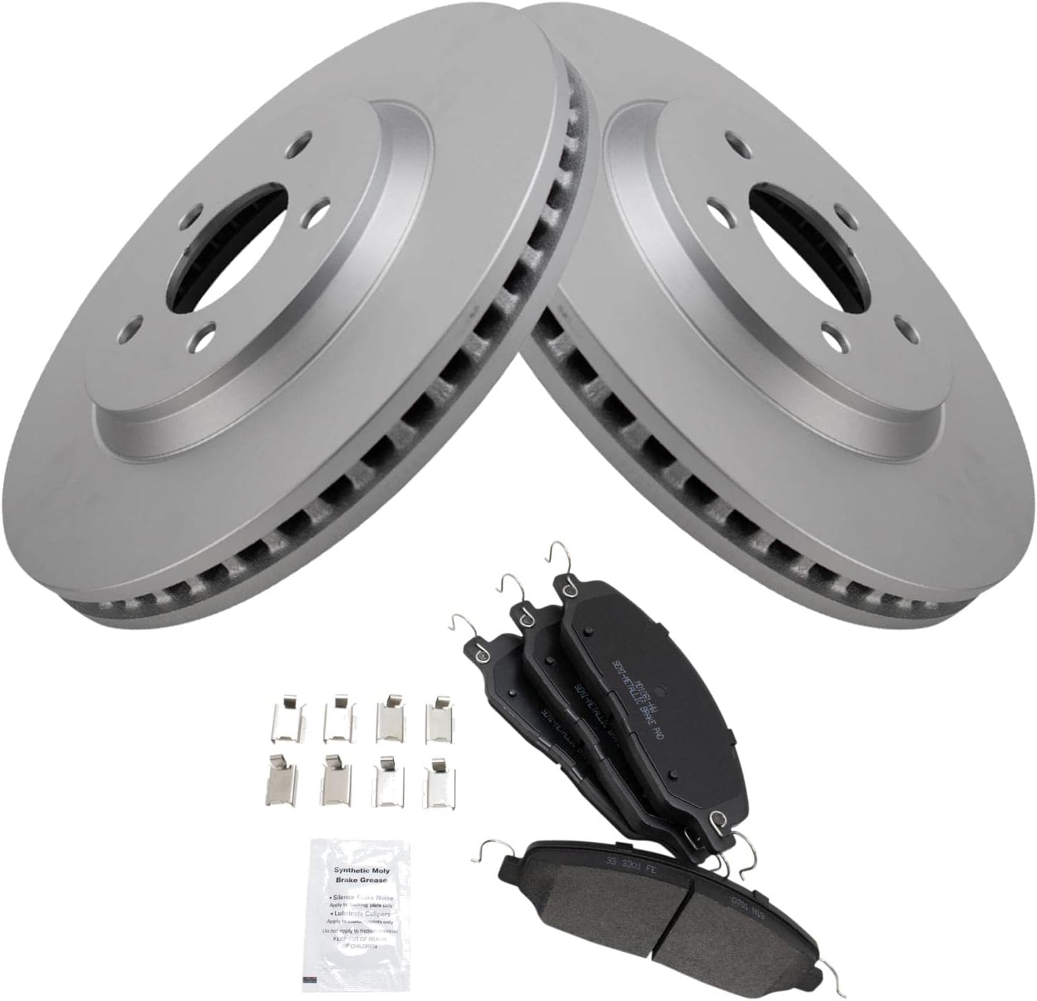 TRQ Front Brake Pad & Rotor Kit for 2005-2014 Ford Mustang