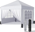 10x10 Pop Up Canopy with Sidewalls - Quick Setup Shade for Events