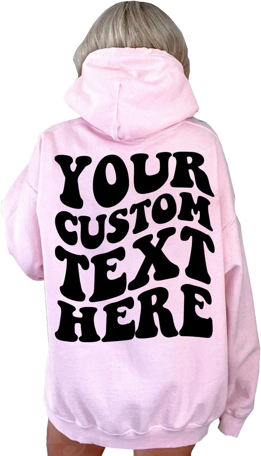 Personalized Back Text Hoodie