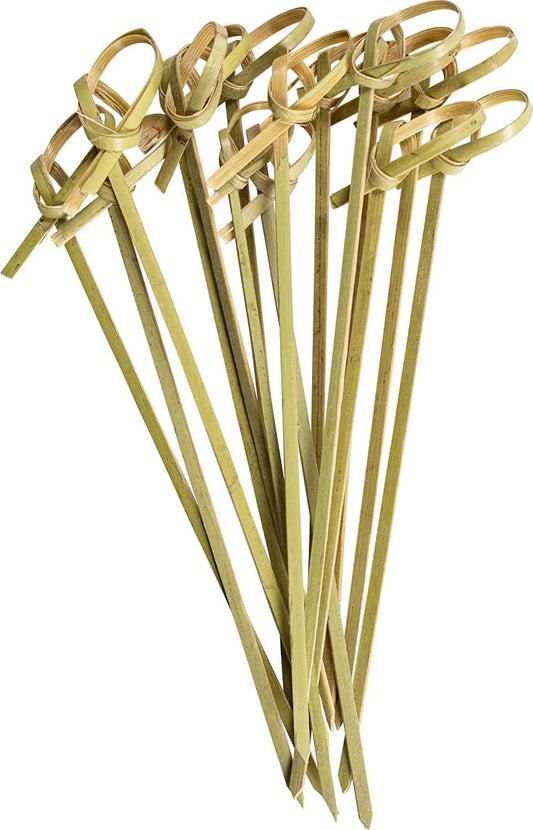 Bamboo Knot Picks - 300 Count. Versatile Cocktail & Appetizer Skewers