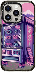 Impact iPhone 15 Pro Case - Retro Vending Machine Clear Black
