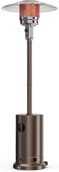 48,000 BTU Propane Patio Heater with Wheels - Powerful Outdoor Heat