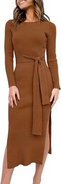ANRABESS Women's Cozy Long Sleeve Sweater Dress for Autumn Style