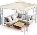 Flexzion Gazebo Cover Replacement Canopy Top 10x10 ft - Double Tier