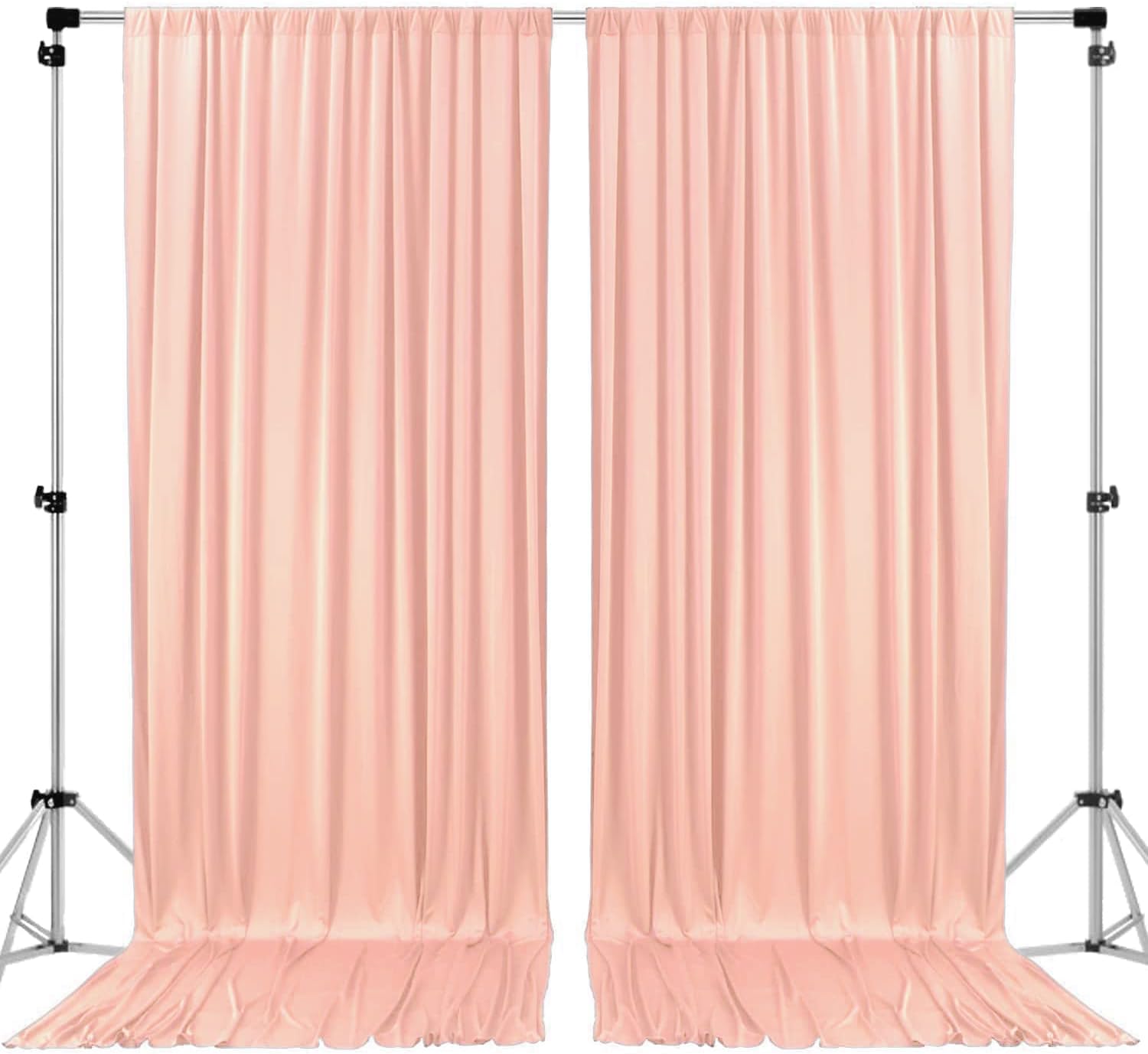 Polyester Backdrop Drapes for Weddings and Events - Peach Color