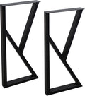 MBQQ 35in K-Shape Rustic Table Legs - Heavy Duty Industrial Style