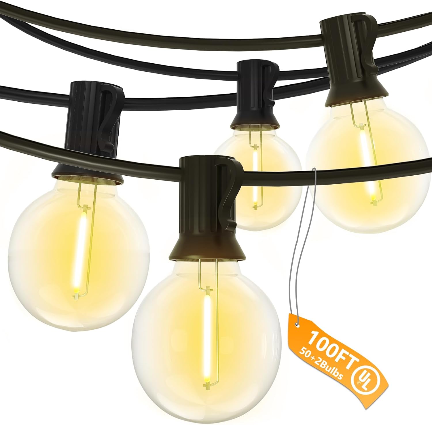 100Ft LED Outdoor String Lights for Parties and Events