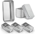 9x5 in Loaf Pans 8 Pack - Stainless Steel Mini Loaf Pans for Baking