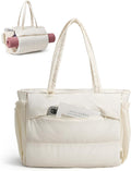 BAGSMART Puffy Tote Bag for Women - 22L Quilted Gym & Work Tote