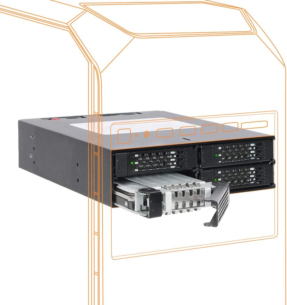ICY DOCK Full Metal 4 x 2.5 SAS/SATA HDD/SSD Mobile Rack