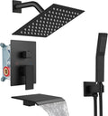 Midanya Midanya Shower System with Tub Spout - Matte Black Spa Shower