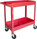 Torin Service Utility Cart Heavy Duty 2 Shelf Tier - Durable Rolling