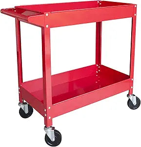 Torin Heavy Duty 2 Shelf Utility Cart for Garage and Workshop