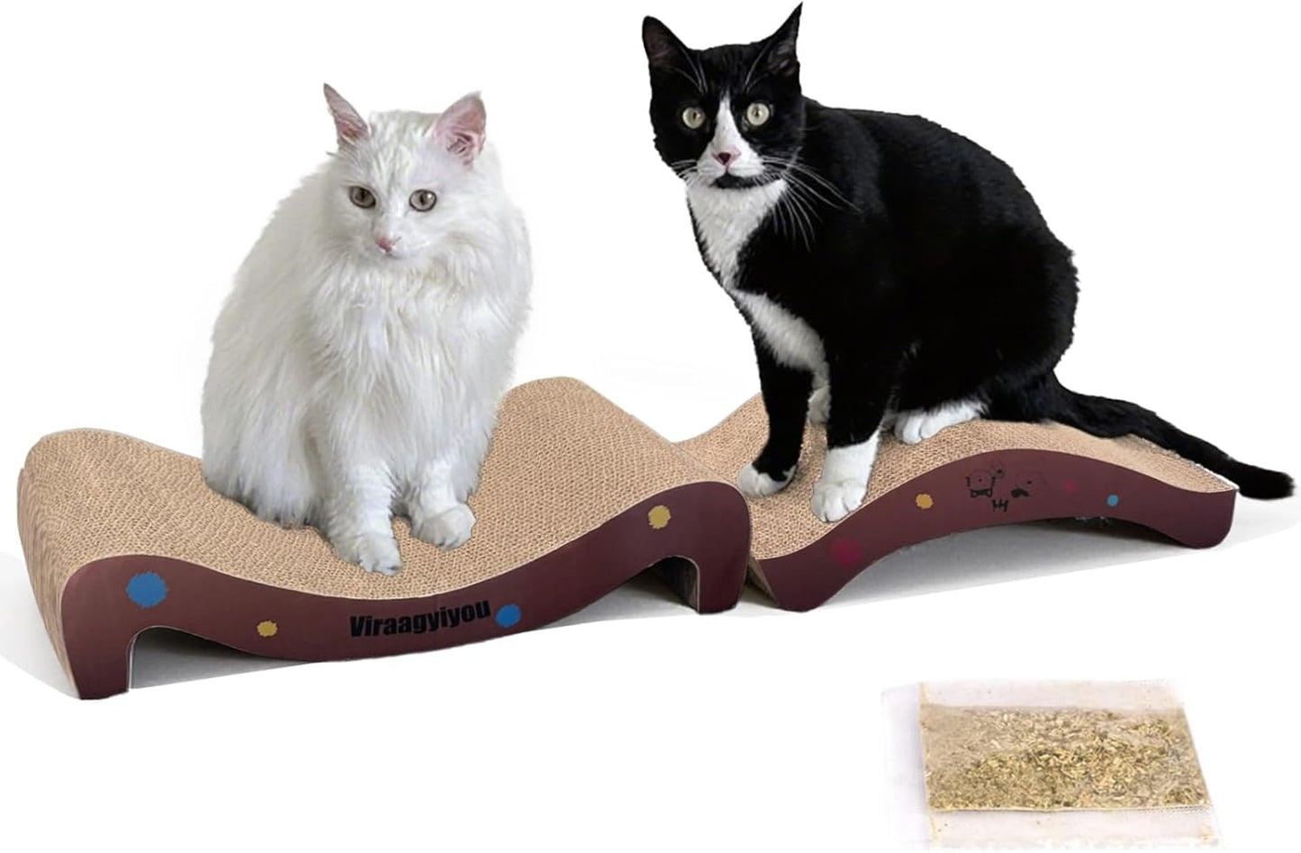 Cat Scratcher Set for Cats - Corrugated Cardboard Scratching Board