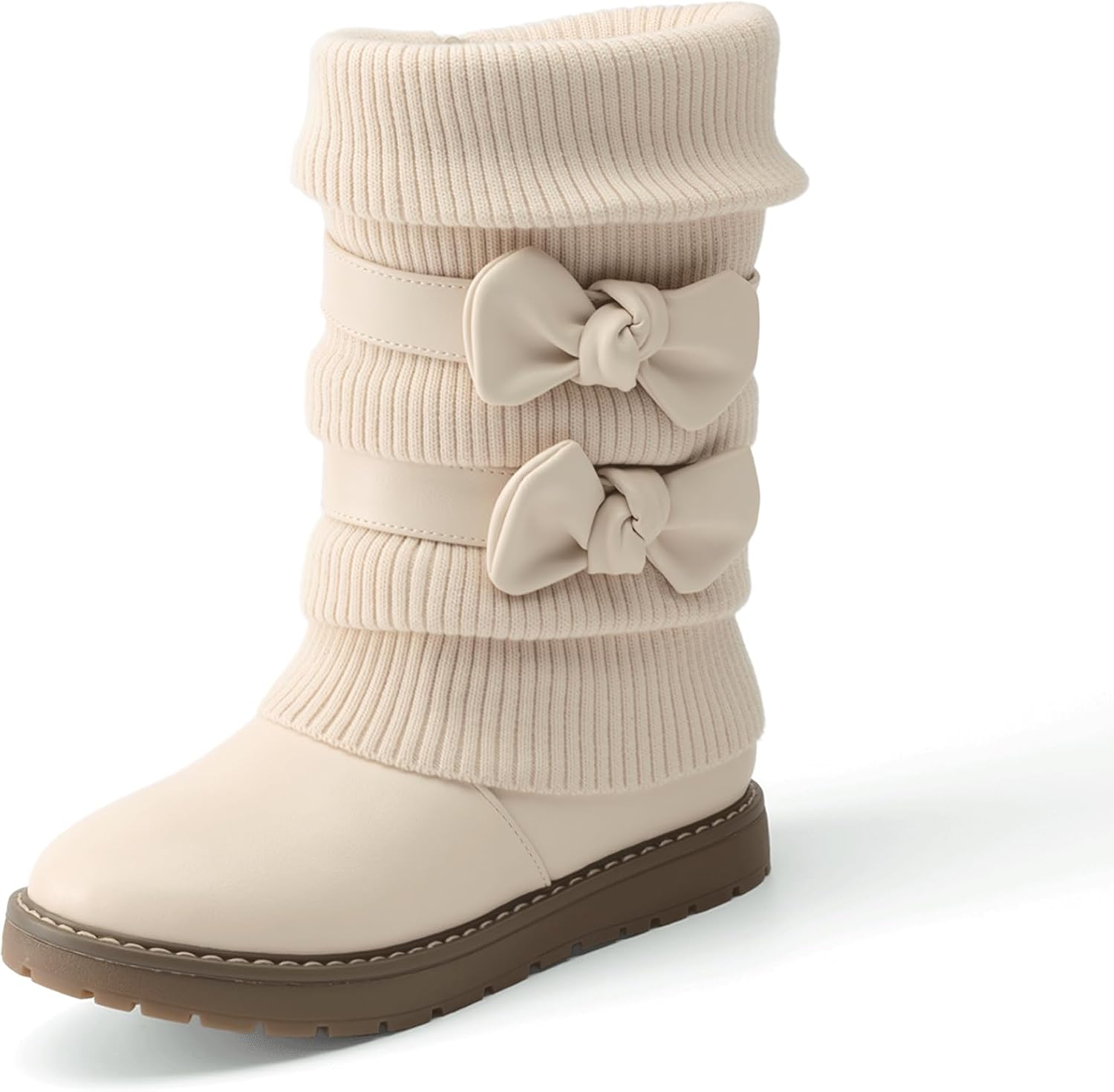 DREAM PAIRS Girl's Winter Snow Boots with Faux Fur Lining