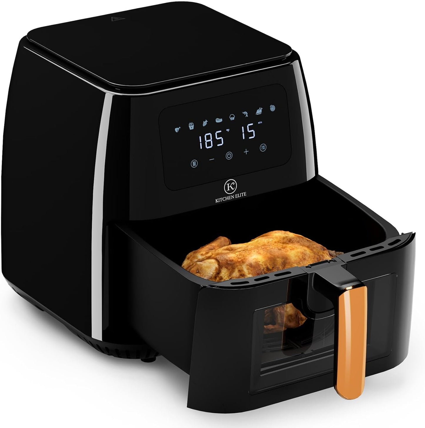 Kitchen Elite 8Qt Air Fryer: Turbo Airflow, 8 Presets
