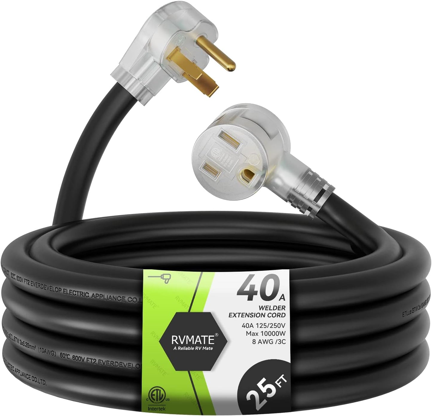 RVMATE 25 Feet Welder Extension Cord for Heavy Duty Use