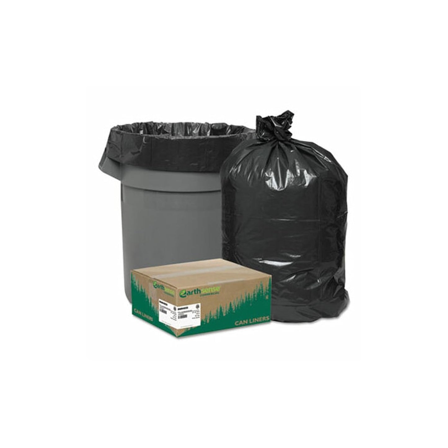 Earthsense Commercial Can Liner 40x46, Heavy Strength, Black