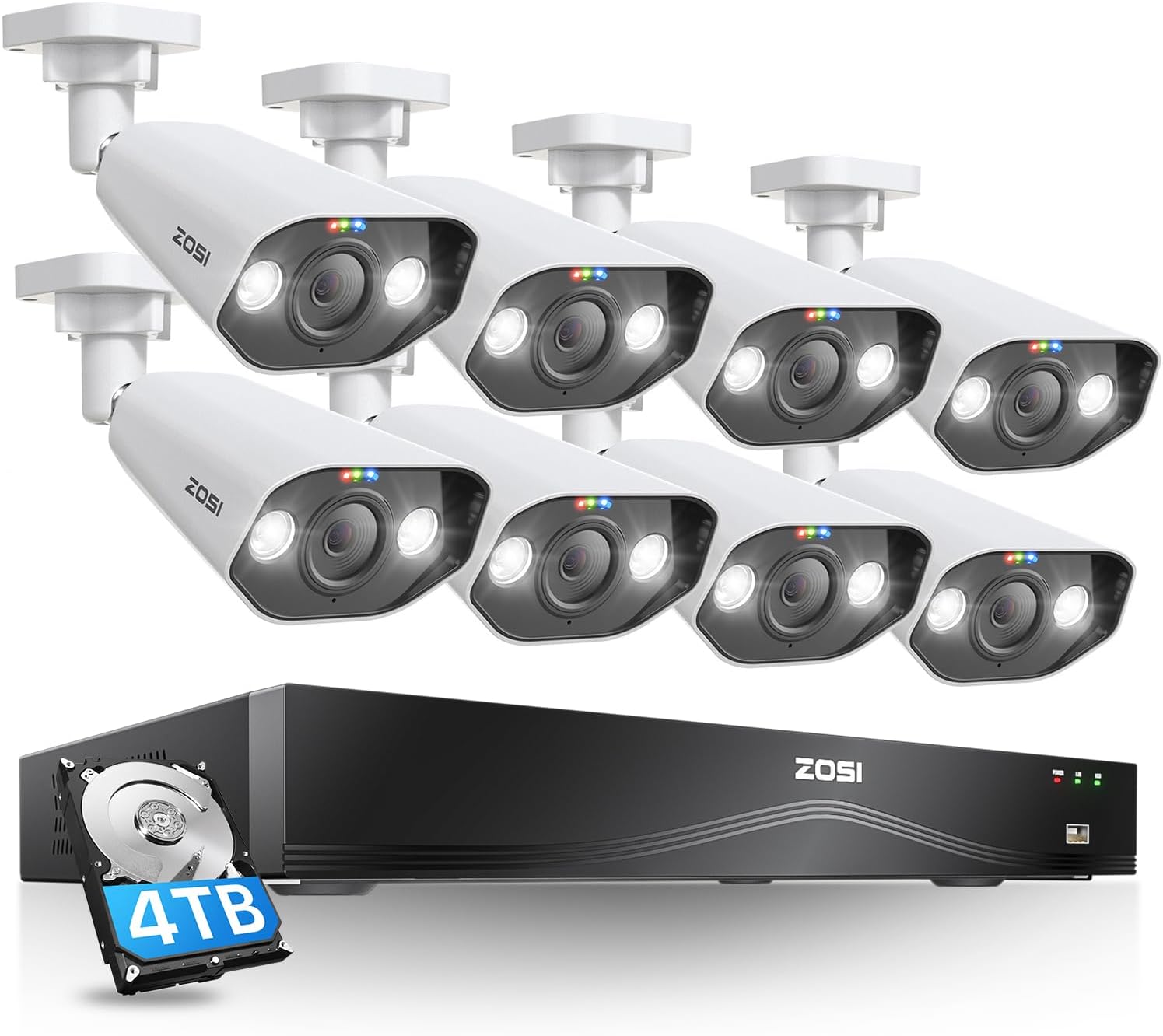 ZOSI 24CH 4K Security System with AI Detection