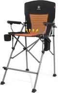 EVER ADVANCED Heated Camping Chair with Cup Holder and Footrest